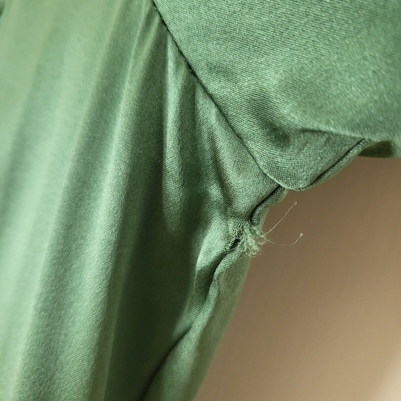 Reformation Catalina Silk Long Sleeve Midi Dress Green 6 - Picture 9 of 15